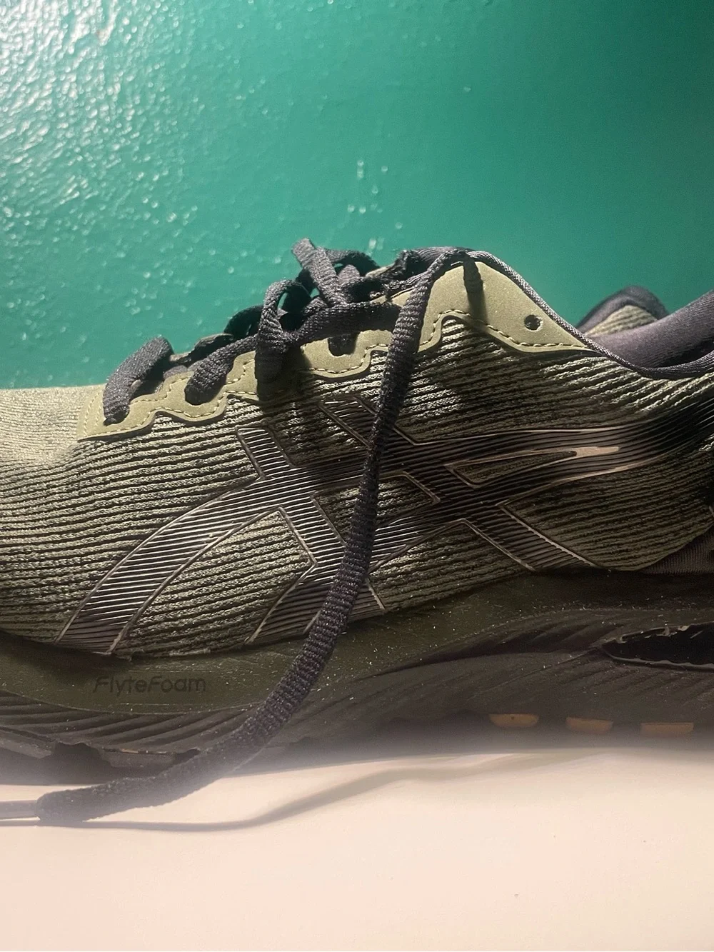 Ascics Green Athletic Sneakers